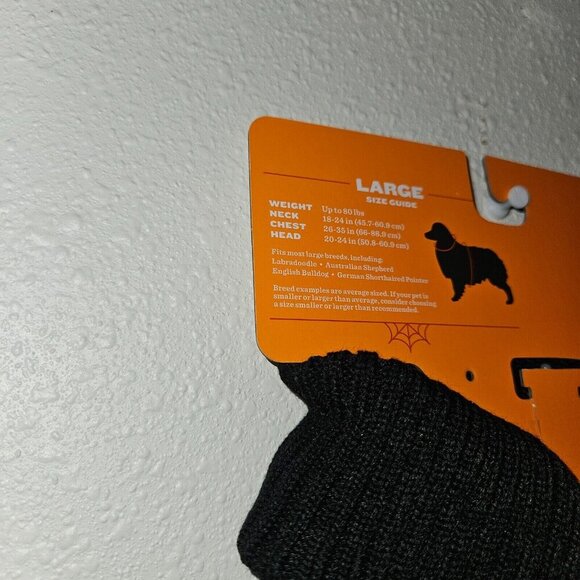 NEW Spiderweb Sweater Dog Pet Halloween Costume Size Large (Up to 80 lbs) Black - Picture 6 of 6